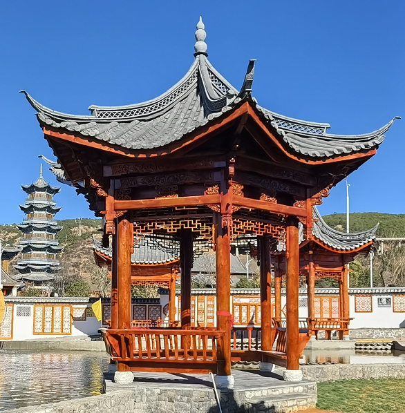 白族古建六角涼亭有什么特點(diǎn)？白族古建涼亭款式多樣？？